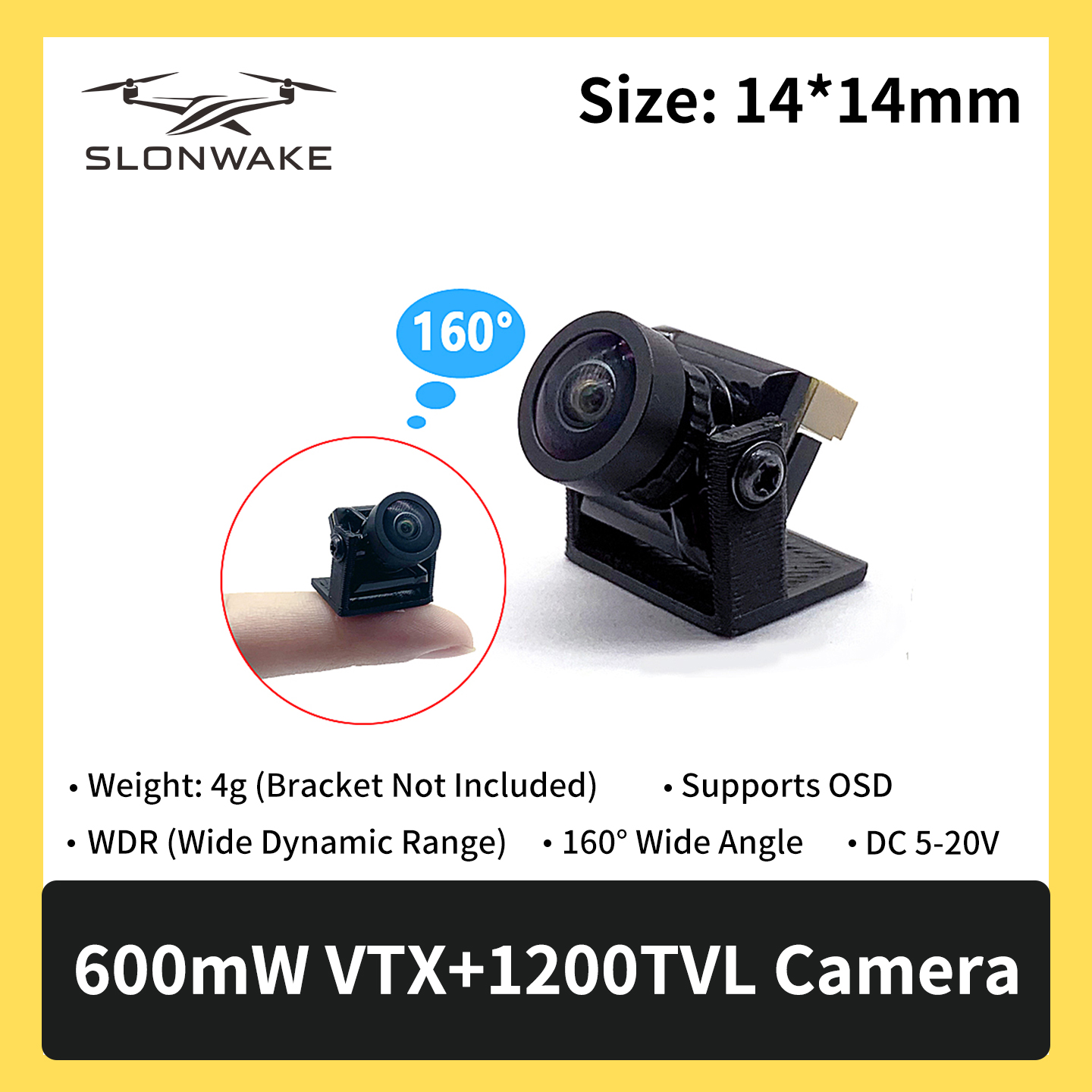 SLONWAKE 5.8G 600mW 7-24V FPV  - Drone Camera 리뷰 및 가격