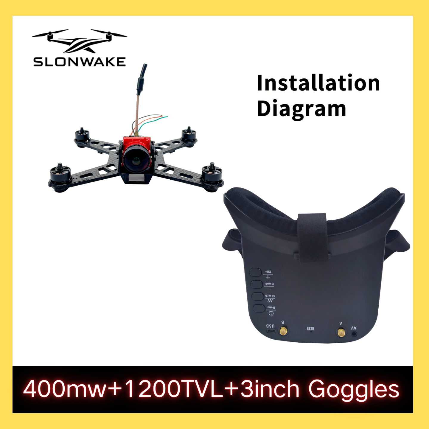 SLONWAKE 5.8G 48CH FPV 400mw V - Drone Camera 리뷰 및 가격