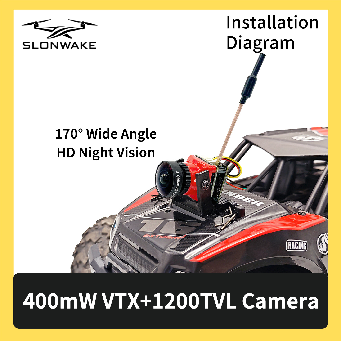 SLONWAKE 5.8G 48CH FPV 400mw V - Drone Camera 리뷰 및 가격